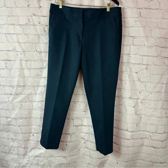 LOFT marisa skinny dress trouser pants sz 12 navy business professional office - Picture 1 of 9
